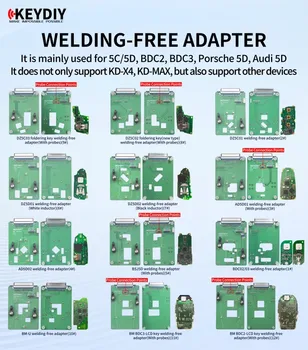 סט אדפטורים ללא הלחמה KEYDIY | BMW BDC2 BDC3 BDC-LCD | VAG MQB49 | 5C 5D | כולל 12 יחידות |