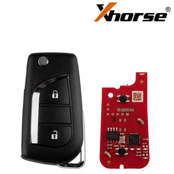 שלט חוטי - XHORSE (ללא צ’יפ) 2 לחצנים סטייל טויוטה דגם - XKTO21EN